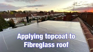 Applying Topcoat to a fibreglass roof [upl. by Sissie]