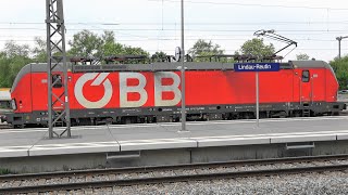 LindauReutin🇩🇪 🇦🇹ÖBB Vectron IC118 Bodensee m Werbetaurus 🇨🇭SBB ETR610 EC Feldkirch↔München [upl. by Tamera]