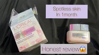 Honest review on loreal paris Glycolic bright glowing night cream  skin brightening [upl. by Acima]