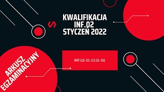 Kwalifikacja INF02  styczeń 2022  część praktyczna [upl. by Joao]