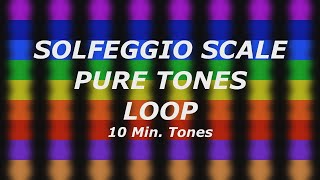 All 9 Solfeggio Frequencies  Scale Loop  10 Min Pure Tones [upl. by Cleland]