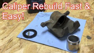 How to Rebuild a Brake Caliper Fast amp Easy [upl. by Jude]