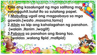 Pagpapayaman ng talasalitaan sa pamamagitan ng paggamit ng magkasingkahulugan at magkasalungat [upl. by Jabez]