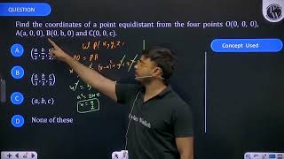 Find the coordinates of a point equidistant from the four points \O000 Aa 00 B0 b [upl. by Ashling]