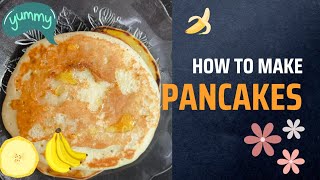 Easy pancake🥞 recipe😋Banana🍌 pancake🥞 How to make banana pancakeHomemade pancake ghar per banaye [upl. by Nitfa]