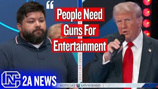 Trump Tells Parents Of School Shooting Victims We Need More Guns For Entertainment [upl. by Aissatsan]