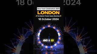 London Eye New Years Eve Celebration 2024 tickets go live today🧨✨newyear fireworks londoneye [upl. by Seamus937]