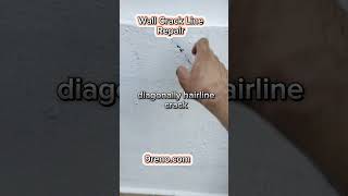 9renoWall hairline crack repair Diagonally crack spider or expansion crack repair Singapore [upl. by Nodnalb]