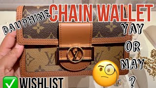 Glimpse Louis Vuitton Dauphine Chain Wallet [upl. by Euqinobe]