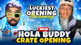 My Luckiest Crate Opening 😍  New Hola Buddy Crate Opening⛄ Giveaway [upl. by Niwde]