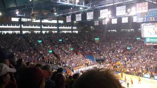 Rock chalk chant end of game 3 5 16 [upl. by Atinihs986]