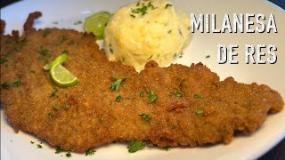 Milanesa de Res  Cocina Con Fujita [upl. by Imekawulo]