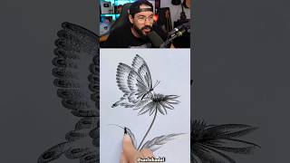 🦋✏️Technique de Dessin Incroyable  Papillon amp Fleur [upl. by Armil]