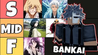 Type Soul Full UPDATED ShikaiBankai Tier List [upl. by Aisek991]