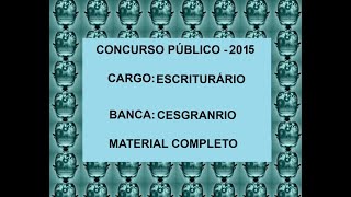 108  Concurso público  Escriturário  Material Completo [upl. by Aimej]