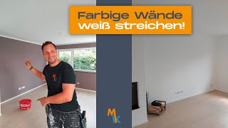 Farbige Wände weiß streichen [upl. by Hutchings172]