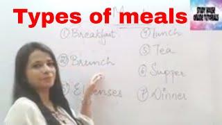 Different types of meals  basic vocabulary lesson for beginners [upl. by Jeanette]