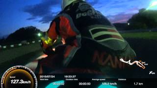 【鈴鹿8耐】ナイトラン（66 ナンカイ部品 オーテックスズカレーシング）Onboard camera Night Run day before Suzuka 8 Hours 2015 [upl. by Aliwt]