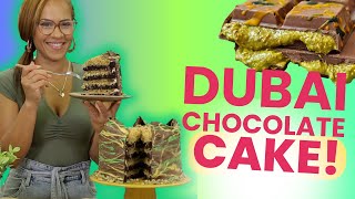 VIRAL Dubai Chocolate Bar turned into CAKE  How to Cake It With Yolanda Gampp [upl. by Nnaik]