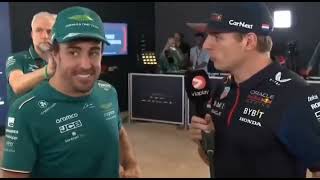 Max Verstappen Interviews Fernando Alonso Fernando how was your race😅  Abu Dhabi Grand Prix [upl. by Nessie60]