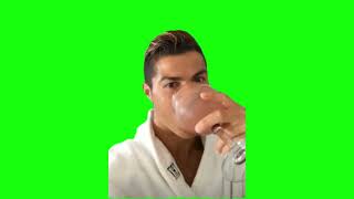 Cristiano Ronaldo  Drinking  Meme  Green Screen [upl. by Cohen]