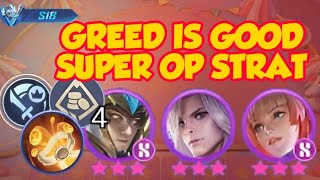 GREED IS GOOD SUPER OP STRAT magicchess mobilelegends magicchessmlbb mlbbcreatorcamp mlbb [upl. by Adniral216]