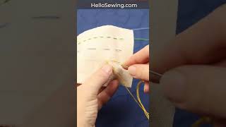 Sewing tip 100  BASIC HAND SEWING STITCHES running basting backstitch and whipstitch shorts [upl. by Osanna]