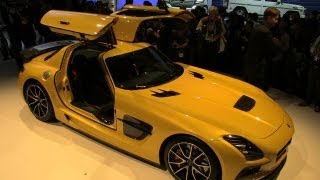 2014 MercedesBenz SLS AMG Black Series Exposed at the 2012 LA Auto Show [upl. by Nekcerb]