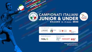 CAMPIONATI ITALIANI JUNIOR E UNDER  Campo 1 Live [upl. by Aennil]