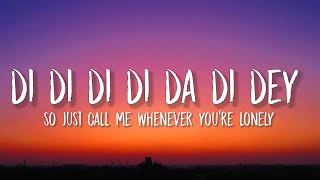 di di di di da di dey so just call me whenever youre lonely lyrics tiktok song [upl. by Durrej499]