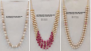 Latest pearl necklace designs [upl. by Naeruat]