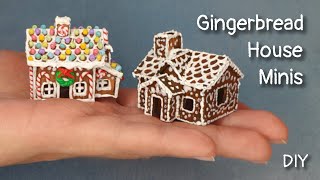 Mini GINGERBREAD HOUSES Made From Bass Wood DIY DollhouseChristmas Miniatures GingerBreadHouses [upl. by Anwahsar925]