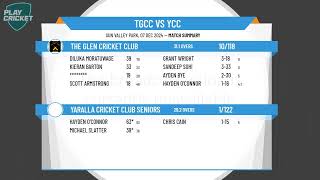 The Glen Cricket Club v Yaralla Cricket Club Seniors [upl. by Acillegna]