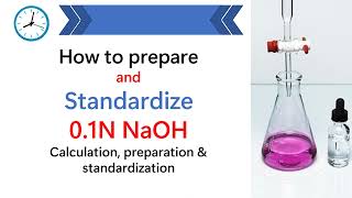 How to prepare and standardize 01N Sodium hydroxide NaOH solution  Standardization of 01N NaOH [upl. by Leopoldeen757]