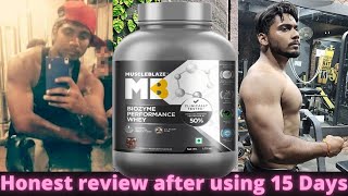 MuscleBlaze Biozyme Performance Whey  Honest Review after using 15 Days [upl. by Ytsrik]