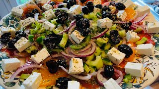 SALADE GRECQUE  GREEK SALAD VIDEO 160 [upl. by Aieki]