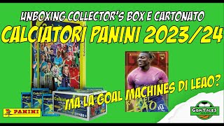 CALCIATORI PANINI 202324 ALBUM CARTONATO COLLECTORS BOX E GOAL MACHINES figurinepanini [upl. by Eirallam]