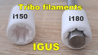 Testing tribo filaments Igus Iglidur i150 vs i180 [upl. by Romalda]