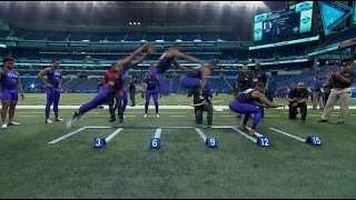 Byron Jones 123quot Broad Jump Sets World Record  2015 NFL Combine [upl. by Hannah]