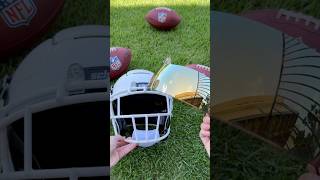 Putting an Oakley Legacy PRIZM 24K Gold Visor on a Schutt F7 Football Helmet 🏈 fyp foryou nfl [upl. by Aevin]