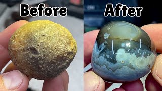 FULL Stone Grinding amp Polishing process  Lapidary ASMR [upl. by Daveta]