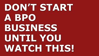 How to Start a BPO Business  Free BPO Business Plan Template Included [upl. by Seira]