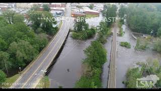 9 16 18 Lumberton NC Aerial Of Lumber Near Record Flood Stage [upl. by Bethesda]