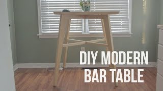 DIY Modern Bar Table  MidCentury Design [upl. by Carlota75]