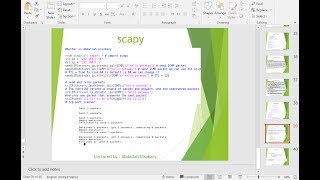 14Python Networking Arabic scapy [upl. by Eceinehs974]