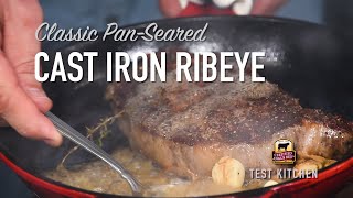 Make a Classic PanSeared Ribeye Steak Recipe [upl. by Phalan]