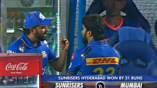 Angry Rohit Sharma lashes out at Hardik Pandya after MI lost the match because of Pandya  MIvsSRH [upl. by Kenna]