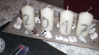 DIY  Kerzen als kleine einfache Silvesterdeko [upl. by Norel]