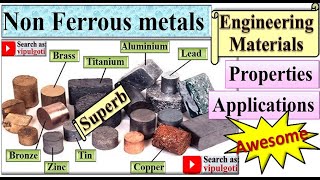 Non Ferrous metalsTypesPropertiesApplicationsEngineering materialsAluminiumZincCopperGTU [upl. by Atiekahs]