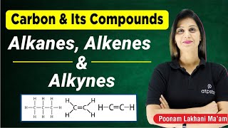 Alkanes Alkenes amp Alkynes  Carbon and Its Compound Class 10  Poonam mam  ATP STAR KOTA [upl. by Satsok]